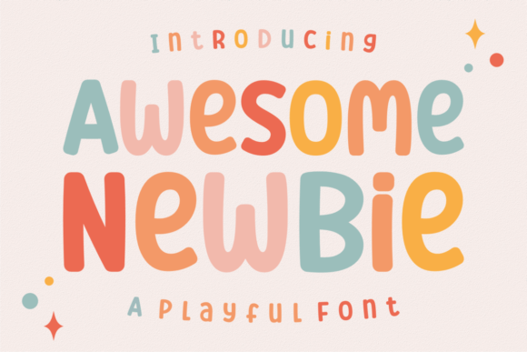 Awesome Newbie: A Playful Display Font for Crafters & Product Designers