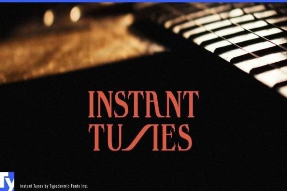 Instant Tunes: A Bold Display Font for Dynamic Marketing Visuals