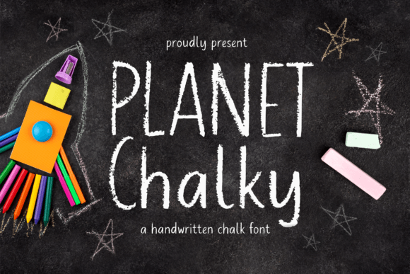 Planet Chalky: A Handwritten Chalk Display Font for Modern Web Design