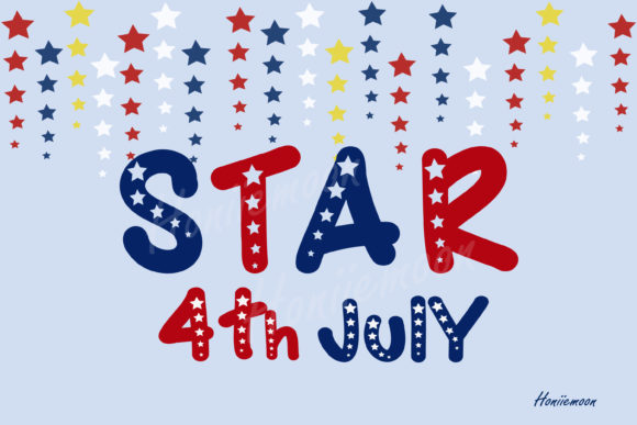 Star 4th July: A Bold, Colorful Display Font for Crafters and Makers