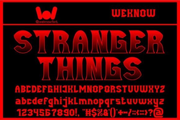 Stranger Things Font: A Gothic-Inspired Display Typeface for Handmade Labels, Invitations & More